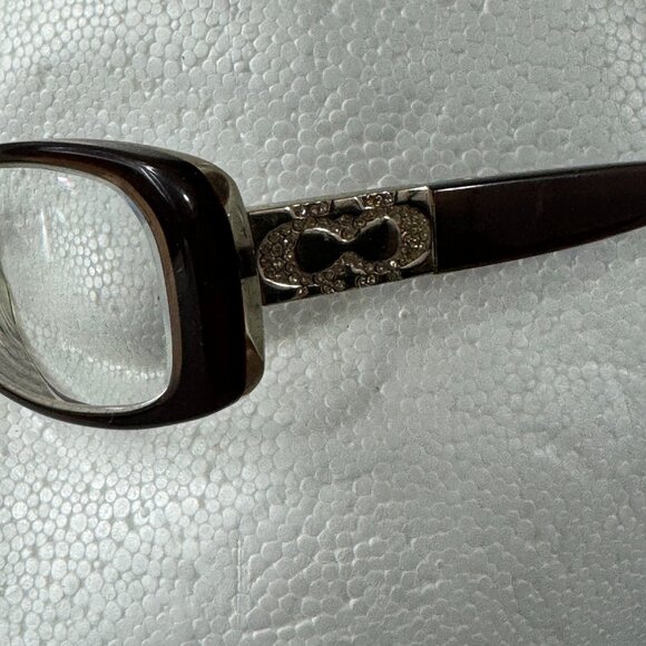 Coach Women's Eyeglasses Fionna 2010 Brown Rectangular Frame 49[]16 130 - Picture 3 of 12